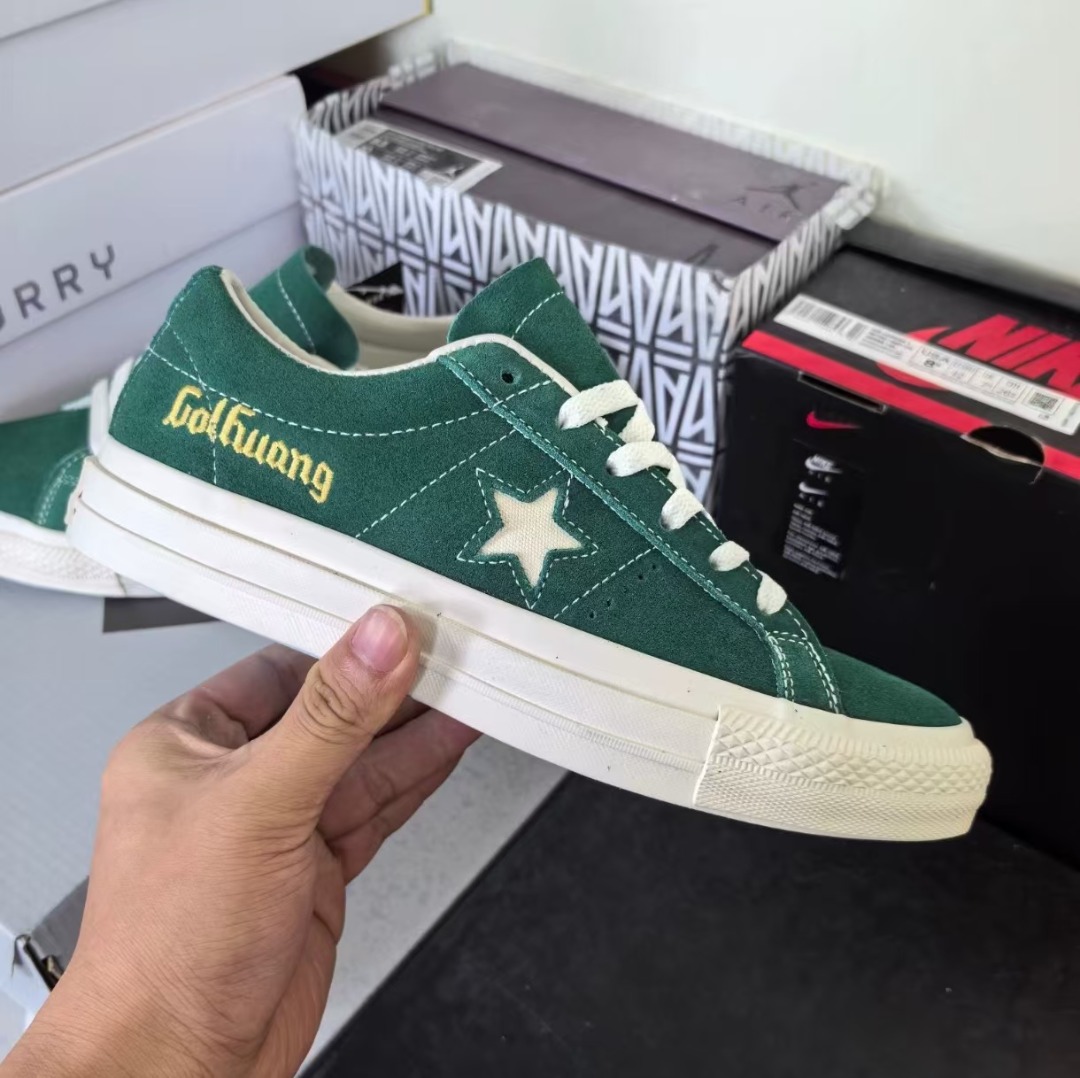 Converse Golf Wang x One Star Pro By You Green Men s Fashion Footwear Sneakers on Carousell