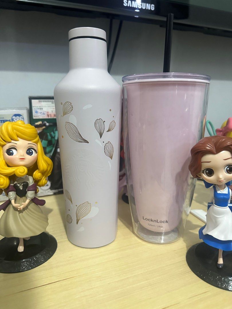 Corckcicle x Starbucks Cherry Blossom Collection (Category: Water Bottles & Tumblers) located in Manila. Submitted by claudinearquiza (Listing ID 1322291909, Image 1). Description: BUY 1 TAKE 1 ✨ Free: Lock n lock Double Wall Cup in Pink (Brand new) Starbucks x Corkcicle: Double wall vacuum insolated stainless steel great for hot and cold drinks can last up to 9-12hrs of cold drinks 7-8hrs for hot drinks Flaw: minor scratch on the bottle - see pi