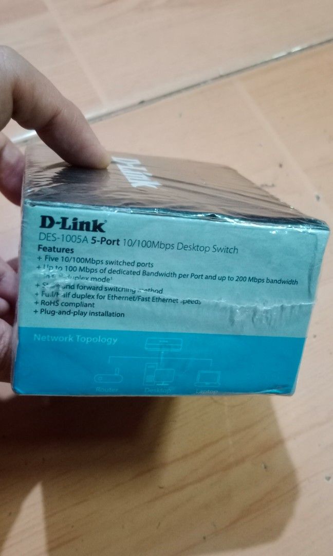 D-LINK DES-1005A 5 Port 10/100 Switch Ethernet Network Switch (Category: Networking) located in Bulacan. Submitted by Shoppe.Ups (Listing ID 1322378624, Image 3). Description: sealed what you see is what you get meetups: guiguinto plaridel bulacan - sh0pee checkout *(Payment First) - LBC COP/COD *(payment first for shipping fee only) -toktok / lalamove *mop: via gcash pm for interested.