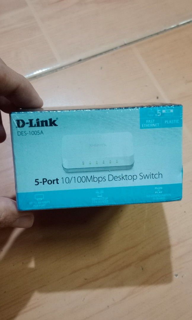 D-LINK DES-1005A 5 Port 10/100 Switch Ethernet Network Switch (Category: Networking) located in Bulacan. Submitted by Shoppe.Ups (Listing ID 1322378624, Image 2). Description: sealed what you see is what you get meetups: guiguinto plaridel bulacan - sh0pee checkout *(Payment First) - LBC COP/COD *(payment first for shipping fee only) -toktok / lalamove *mop: via gcash pm for interested.