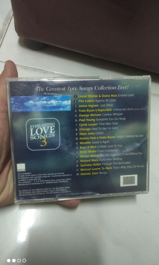 Everlasting Love Songs 3 - CD (2000), Hobbies & Toys, Music & Media ...