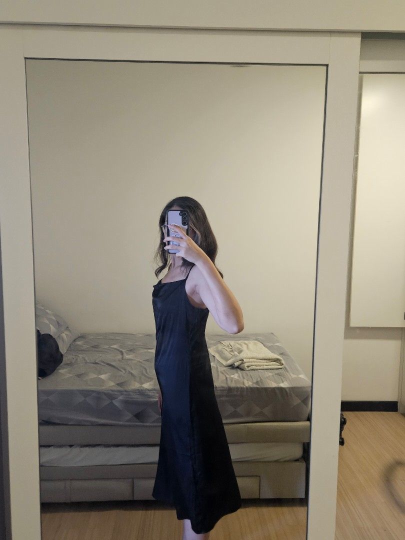 Forever 21 Cowl Neck Satin Dress