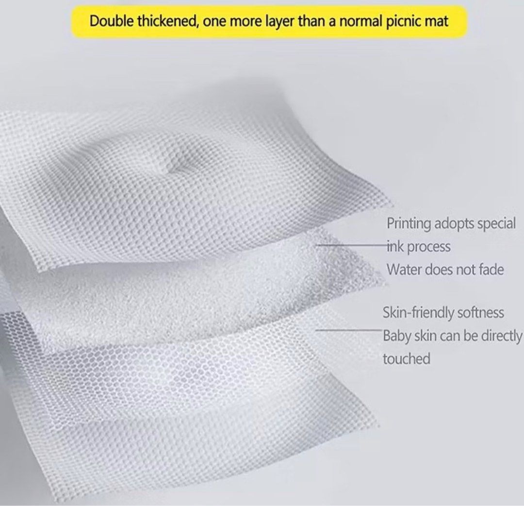 (FOREVER 2) Durable High Quality Disposable Picnic Mat Cats Rabbits