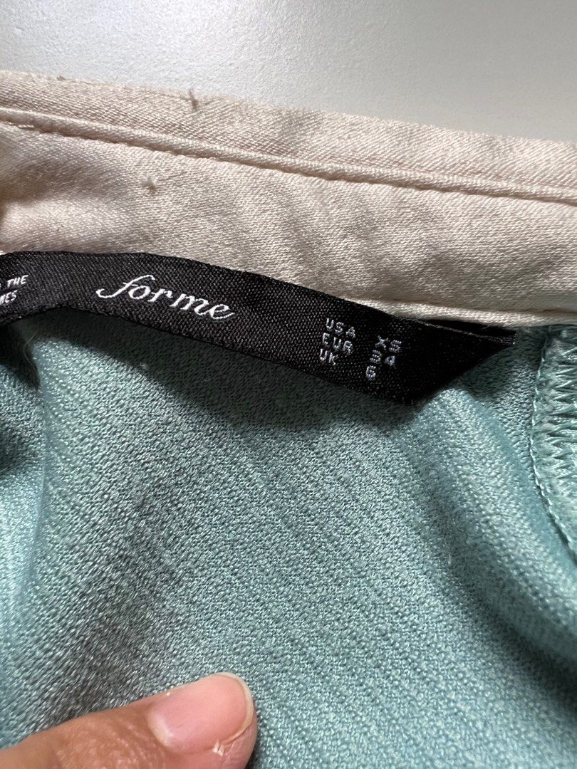 Forme Casual dress (Category: Dresses) located in Tarlac. Submitted by eloijv (Listing ID 1322226316, Image 2). Description: Forme light blue green dress Size XS.