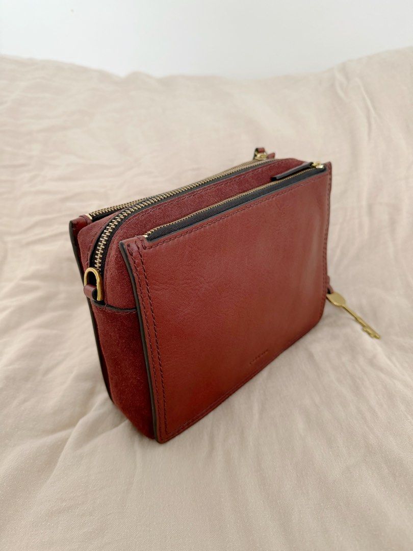 Fossil Campbell Brown Sling Crossbody Bag