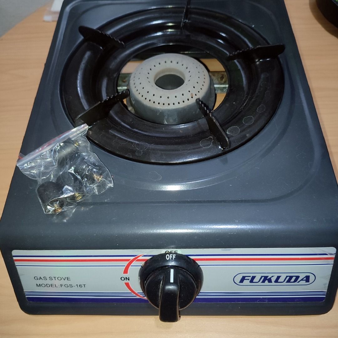 Fukuda single gas stove (Category: Cookers) located in Santa Rosa. Submitted by acepresso (Listing ID 1322375287, Image 2). Description: • Date of purchase: 2023 • Original price: ₱1,200 • Complete with accessories • RFS: Need funds asap to fix leaky roof • Payment via PayMaya, GCash or Paypal 📍 Santa Rosa, Laguna.