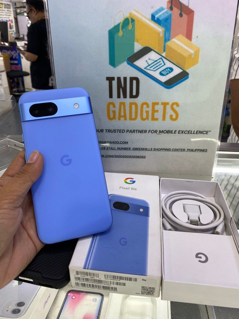 Google Pixel 8a (Category: Google Pixel) located in Pasig City. Submitted by melissaomb01623 (Listing ID 1322299252, Image 3). Description: Google Pixel 8a 8gb Ram 128gb Rom good as new complete with box 💯smooth no issue check all u want 📌pick up store in greenhills shopping center 📌we do cod in metro manila and near provinces just add sf only 📌we ship nationwide via LBC 📌we accept swap/trade in 📌we accept credit card installment 📌we accep