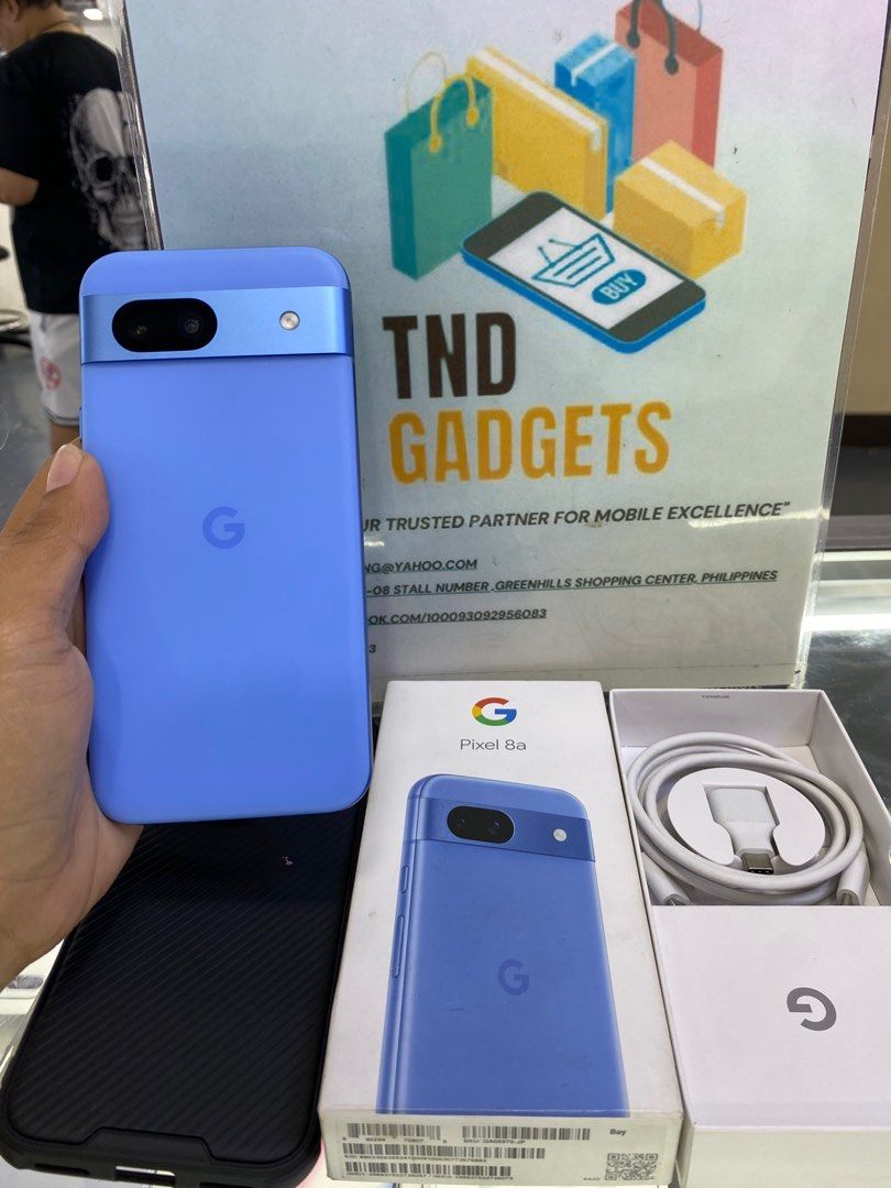 Google Pixel 8a (Category: Google Pixel) located in Pasig City. Submitted by melissaomb01623 (Listing ID 1322299252, Image 2). Description: Google Pixel 8a 8gb Ram 128gb Rom good as new complete with box 💯smooth no issue check all u want 📌pick up store in greenhills shopping center 📌we do cod in metro manila and near provinces just add sf only 📌we ship nationwide via LBC 📌we accept swap/trade in 📌we accept credit card installment 📌we accep