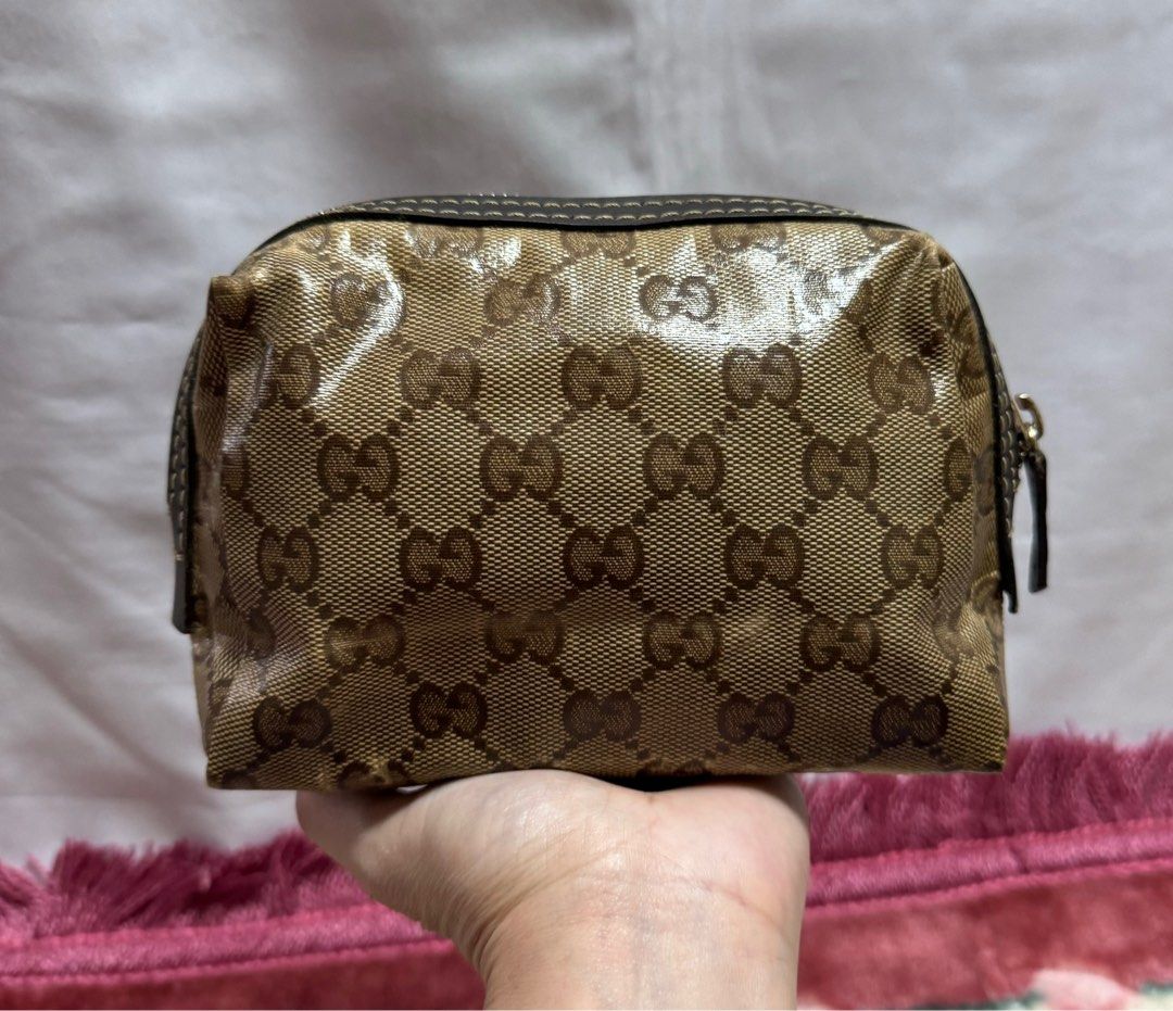 Gucci monogram pouch hotsell