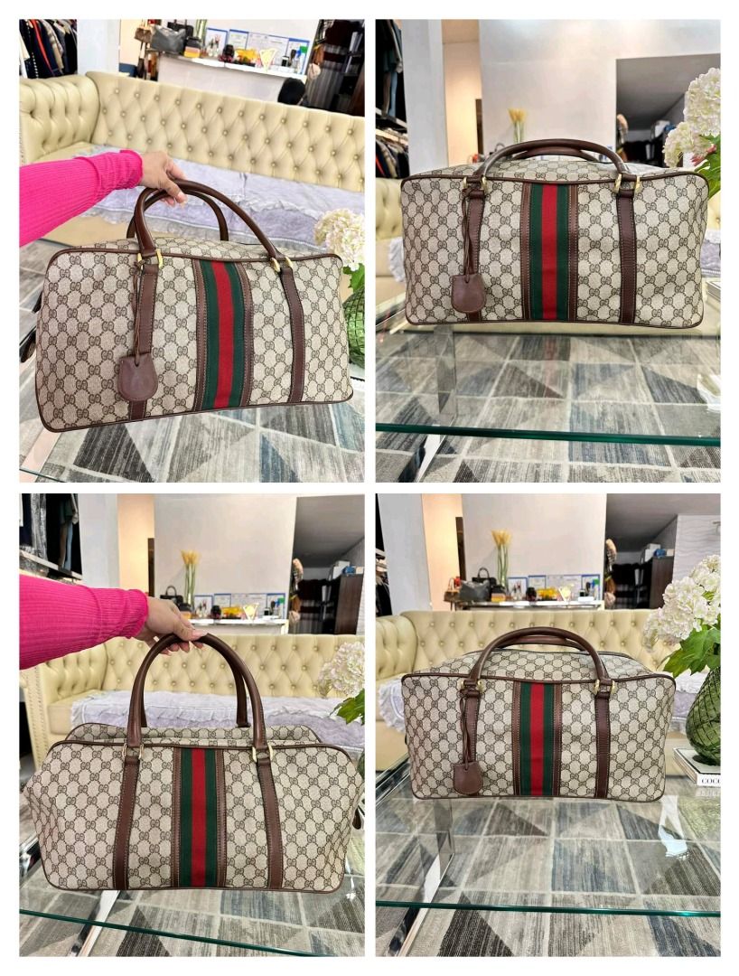 Gucci Sheryline GG Supreme Ophidia Keepall Bag