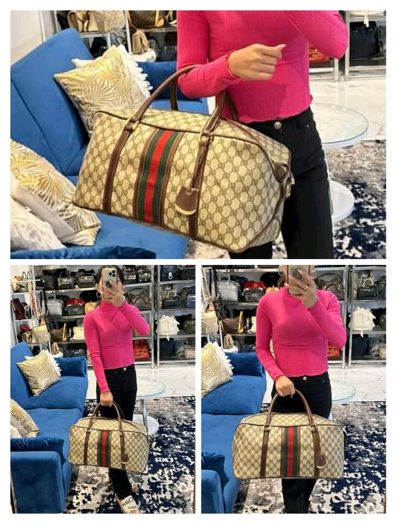 Gucci Sheryline GG Supreme Ophidia Keepall Bag