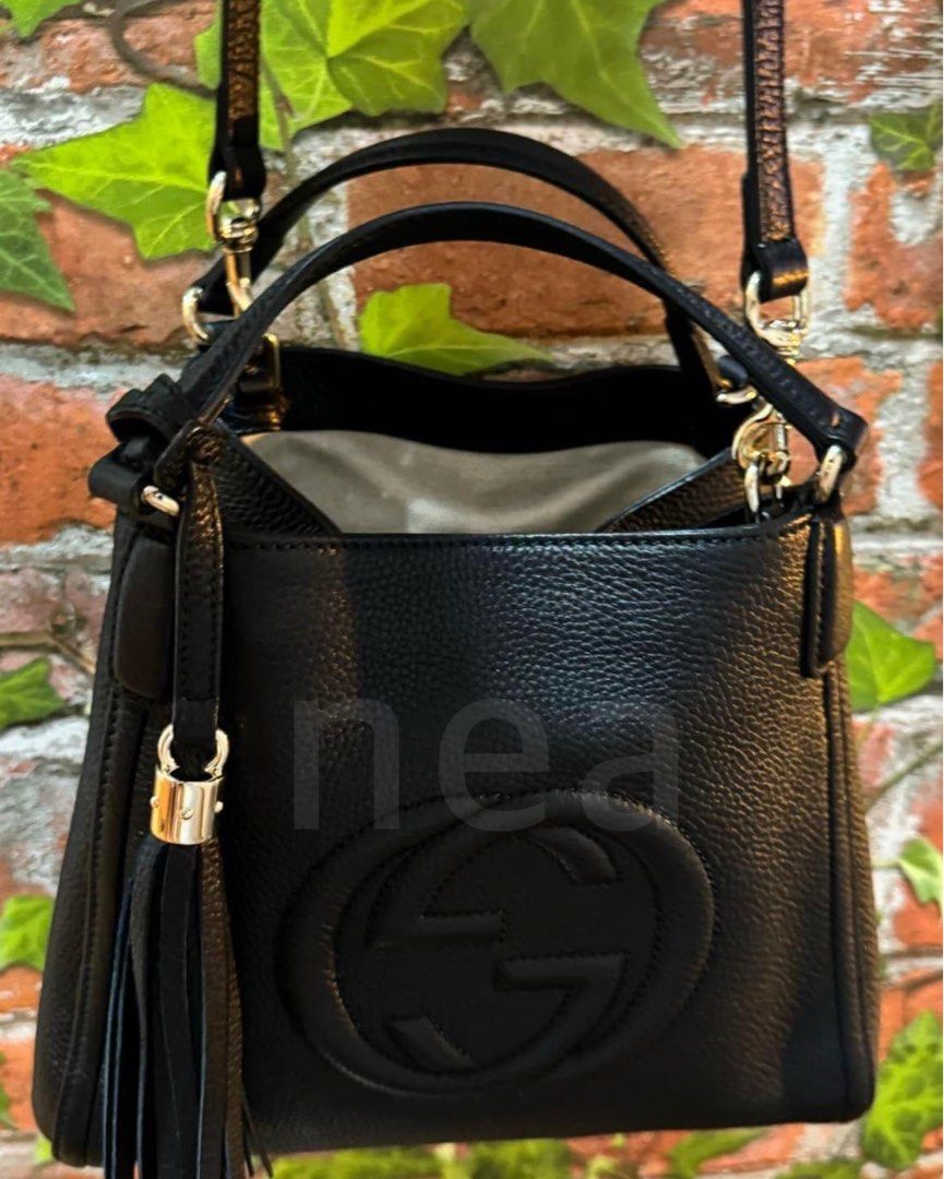 GUCCI Soho Black Leather Handbag Preloved Luxury Bags Wallets on Carousell