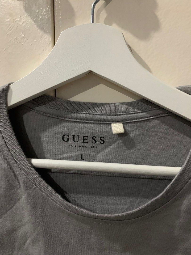 Guess Grey Shirt Size Large Men s Fashion Tops Sets Tshirts Polo Shirts on Carousell