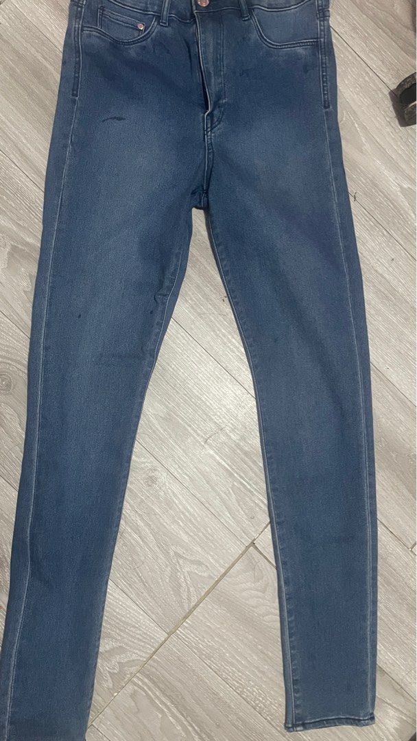 H M DENIM High Waist Jeggings Women s Fashion Bottoms Jeans on Carousell