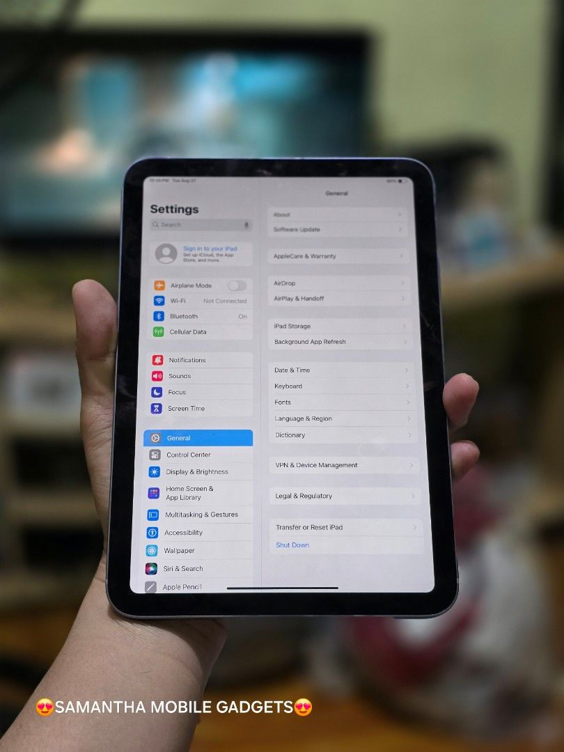 Ipad Mini 6 64gb Wifi and Cellular (Category: iPad) located in Manila. Submitted by lenweltong05295 (Listing ID 1322354755, Image 3). Description: Ipad Mini 6 64gb Wifi and Cellular Secondhand Charger included onhand Stock.
