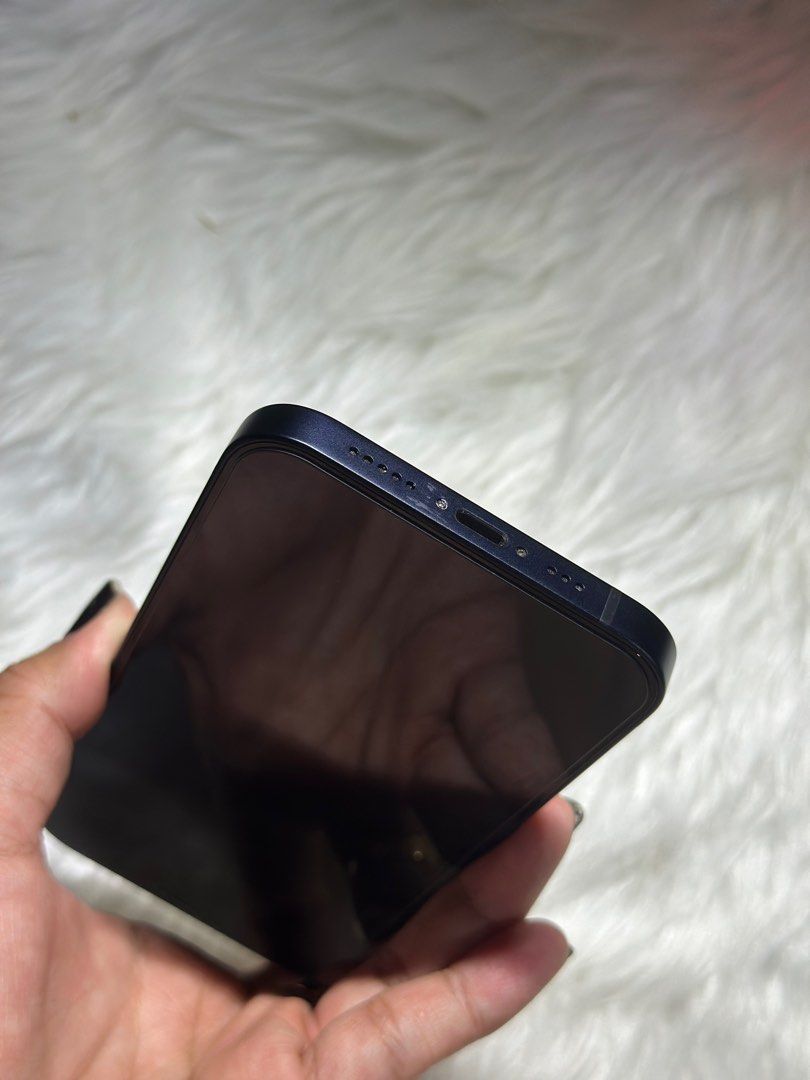 iPhone 12 128gb, NTC approved, midnight (Category: iPhone 12 Series) located in Mandaluyong City. Submitted by serendipityph.2016 (Listing ID 1322348019, Image 2). Description: IPHONE 12,128gb midnight, NTC -ntc approved -factory unlocked -no icloud issue -all orig parts -no history of repair -95% batt health -ios 17.6 -98% smoothness -unli check and reset -true tone/face id -with box, cable, manuals —gagamitin na lang ✨COD / MEET UP ONLY (no ins