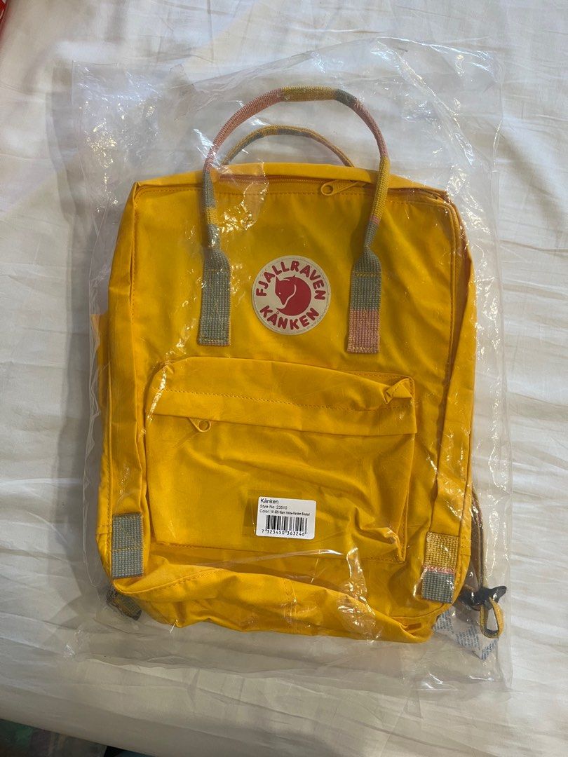 Kanken Bag Yellow bright mustard backpack zip Women s Fashion Bags Wallets Backpacks on Carousell