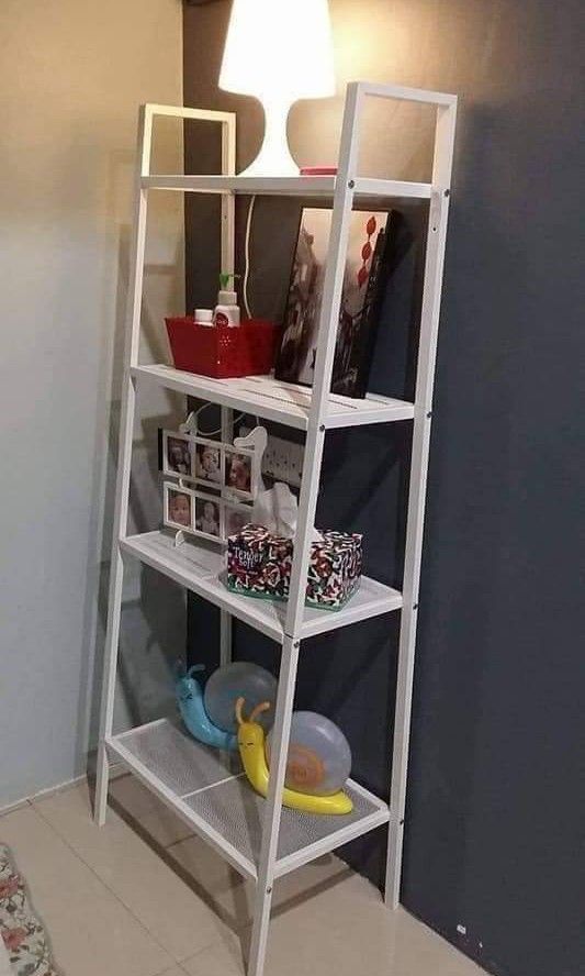 Lerberg Metal (Category: Shelves, Cabinets & Racks) located in Manila. Submitted by redonlineshop (Listing ID 1322240031, Image 1). Description: LERBERG Metal Shelf Ladder Style Rack 4 Layer ₱1300 BRAND NEW ONHAND and Ready to Deliver Accept Gcash payment/COD Same day delivery + SF.