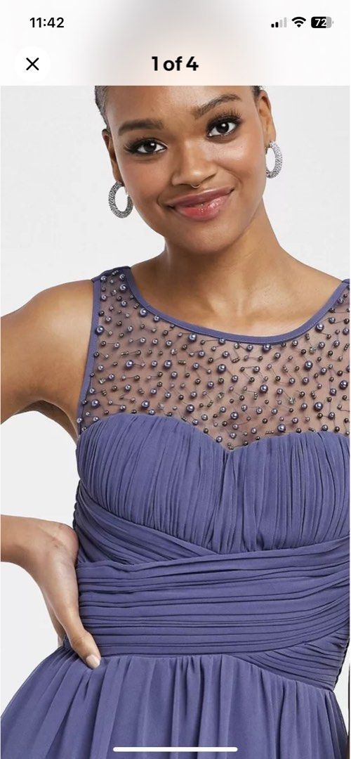Lavender grey maxi dress outlet