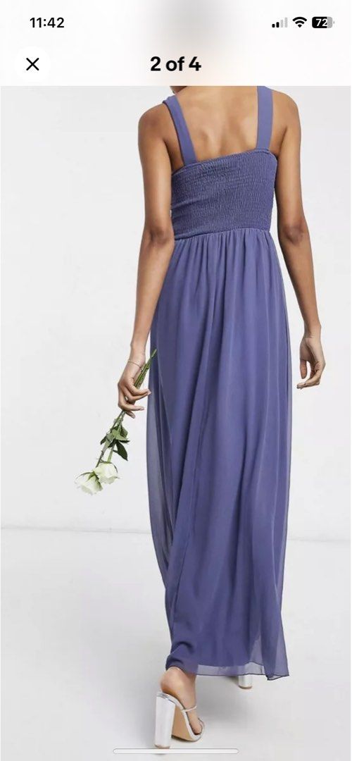 Little Mistress Bridesmaid Chiffon Maxi Dress Lavender Grey, Women's  Fashion, Dresses & Sets, Dresses on Carousell