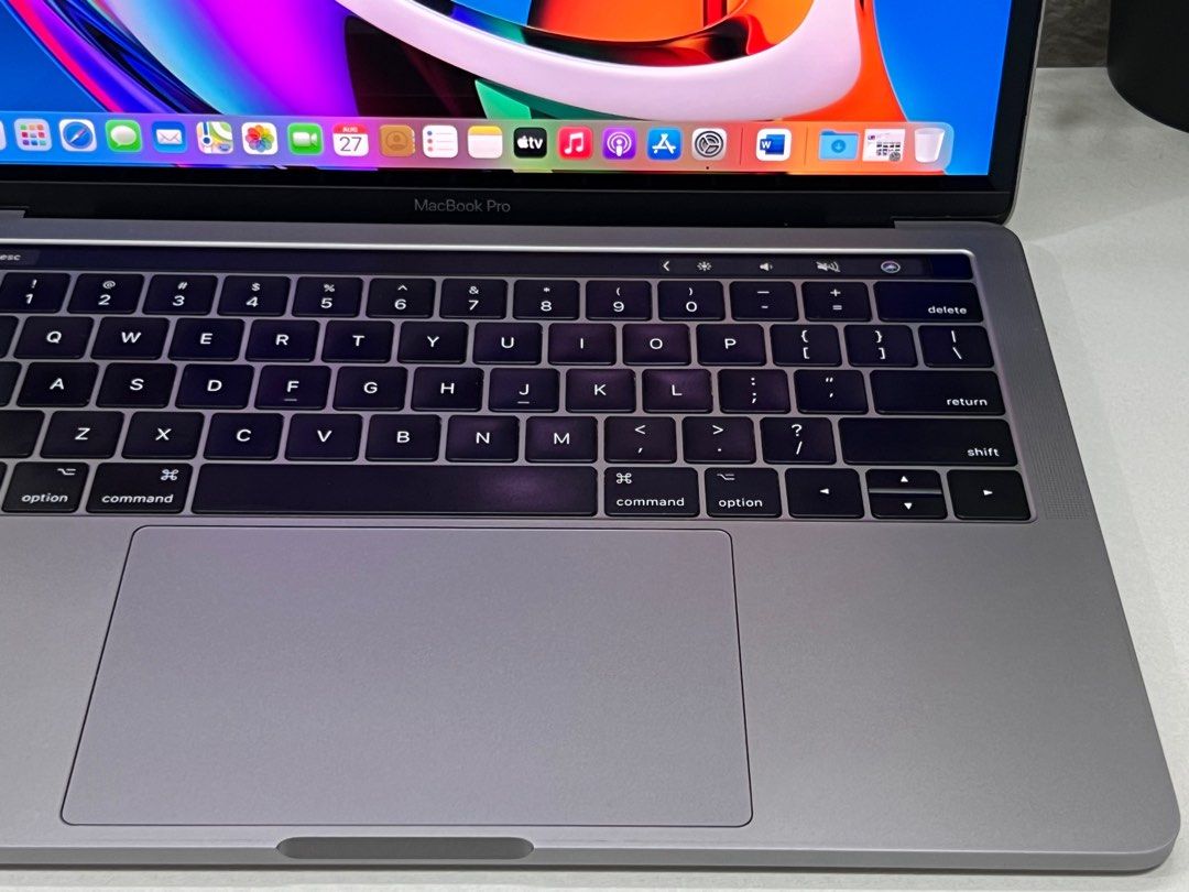 Macbook Pro 2017 Touch- Bar (Category: Laptops & Notebooks) located in Makati City. Submitted by adm_marketing (Listing ID 1322355872, Image 2). Description: Model : Macbook Pro 2017 touch-bar i5 8GB 512Gb SSD 💻 Condition : Secondhand, no hidden issue, Smooth Performance Price : 24,000 Only Quick Specifications - Processor: 2.3GHz Dual-Core intel Core i5 - 8 GB Memory RAM - 512 GB SSD Flash Storage - Backlit Keyboard - Screen Size: 13.3 Inch (25