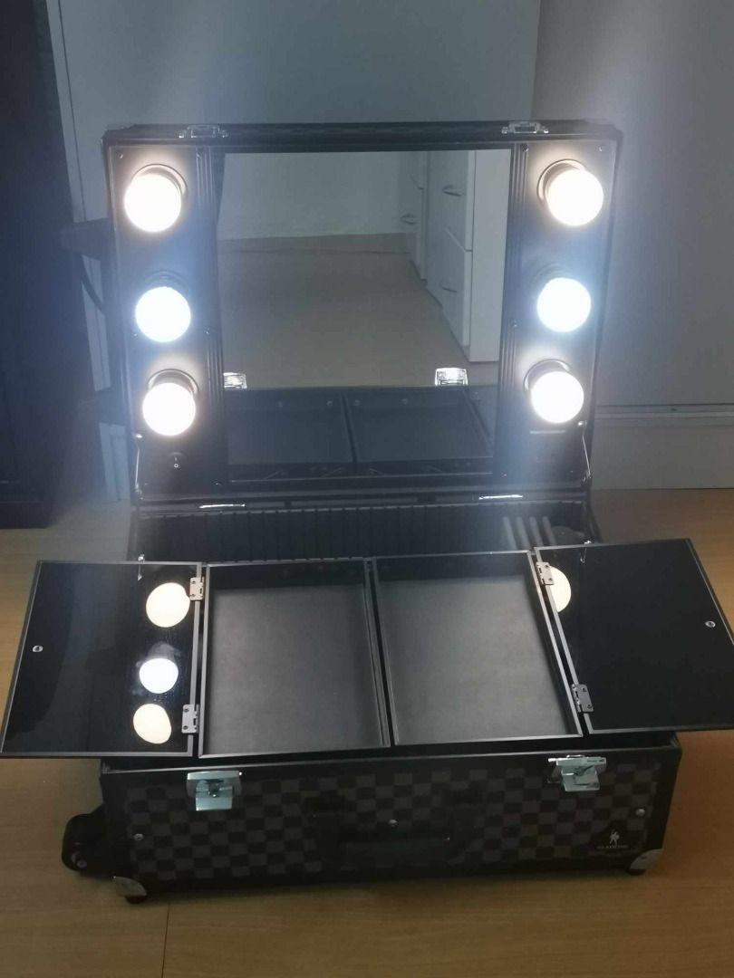 MAKE UP TROLLEY GLADKING (LV INSPIRED) (Category: Makeup) located in Caloocan City. Submitted by trj-trading (Listing ID 1322333574, Image 2). Description: Never been used No Issue LV Inspired design Light Bulbs included .