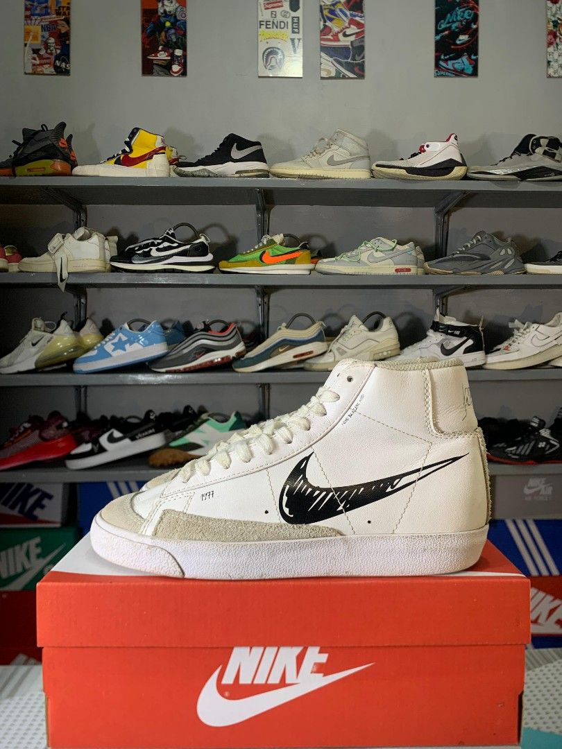 Nike Blazer Mid 77 Vintage Sketch, Fesyen Pria, Sepatu Sneakers
