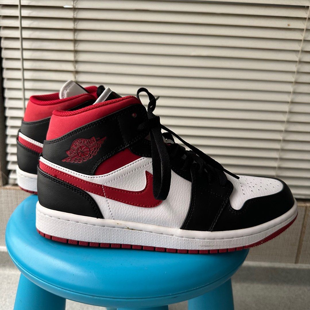 Nike Jordan One Black and Red US8.5 Luxury Sneakers Footwear on Carousell