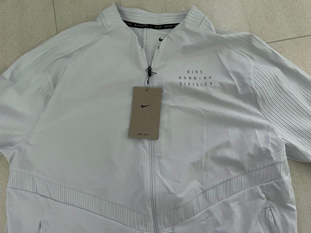 nike running division jacket white