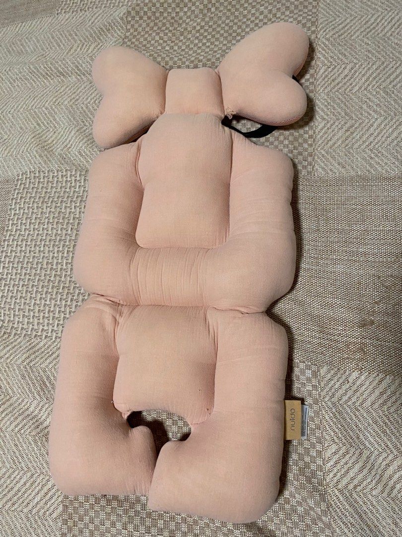 Nuida Baby Stroller Seat Liner (Category: Strollers) located in Quezon City. Submitted by cdgextra (Listing ID 1322319051, Image 2). Description: Nuida Baby Stroller Liner SRP 2450 See pictures for flaws! Fixed up the head rest with some sowing so it looks good as new :) PRACTICAL: Recommended for newborn until 3 years old. MULTIPURPOSE: Compatible with most strollers and selected car seats, high chairs and bouncers (34 cm x 70 cm). BREATHABLE MA