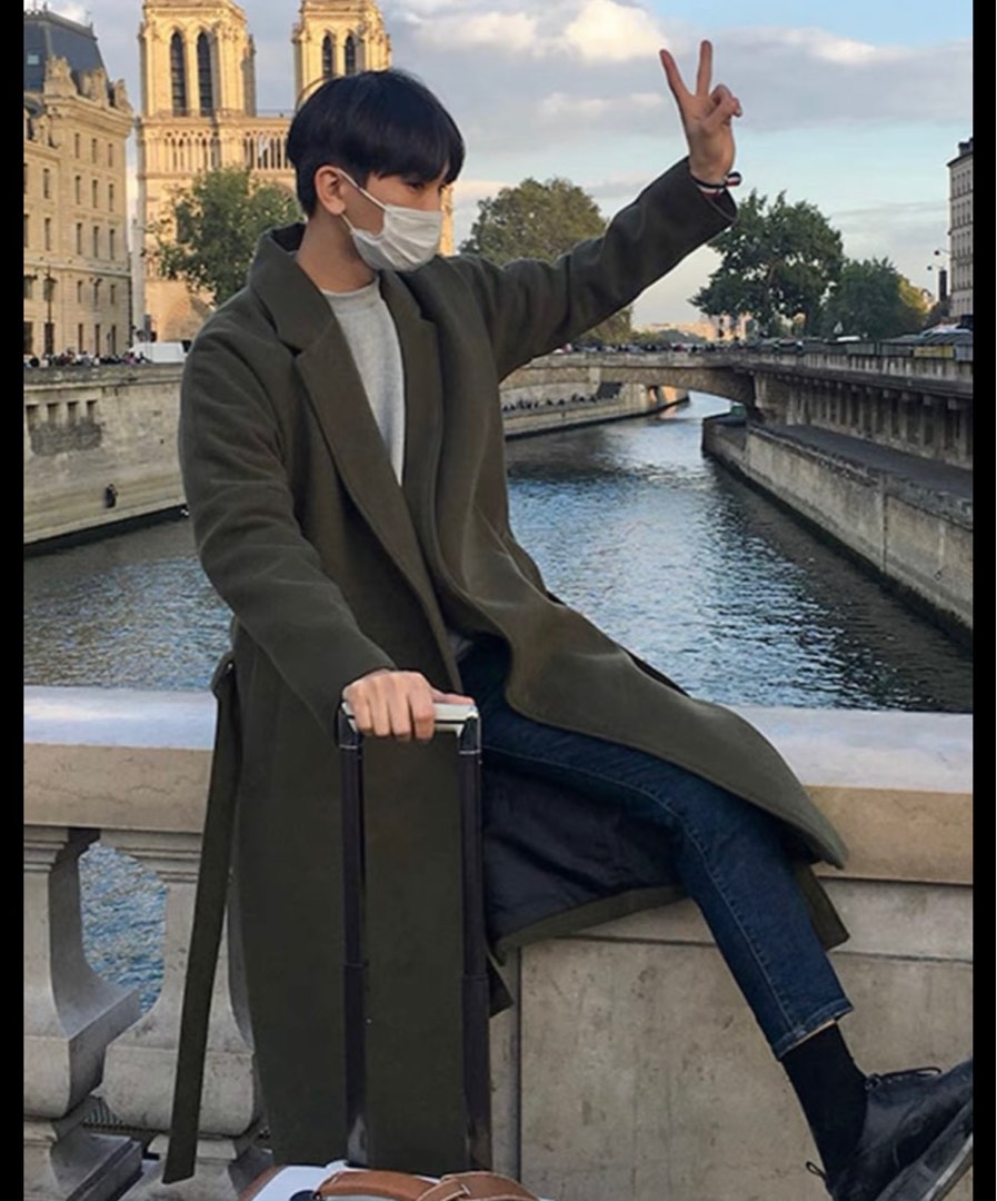 Olive green winter coat Men s Fashion Coats Jackets and Outerwear on Carousell