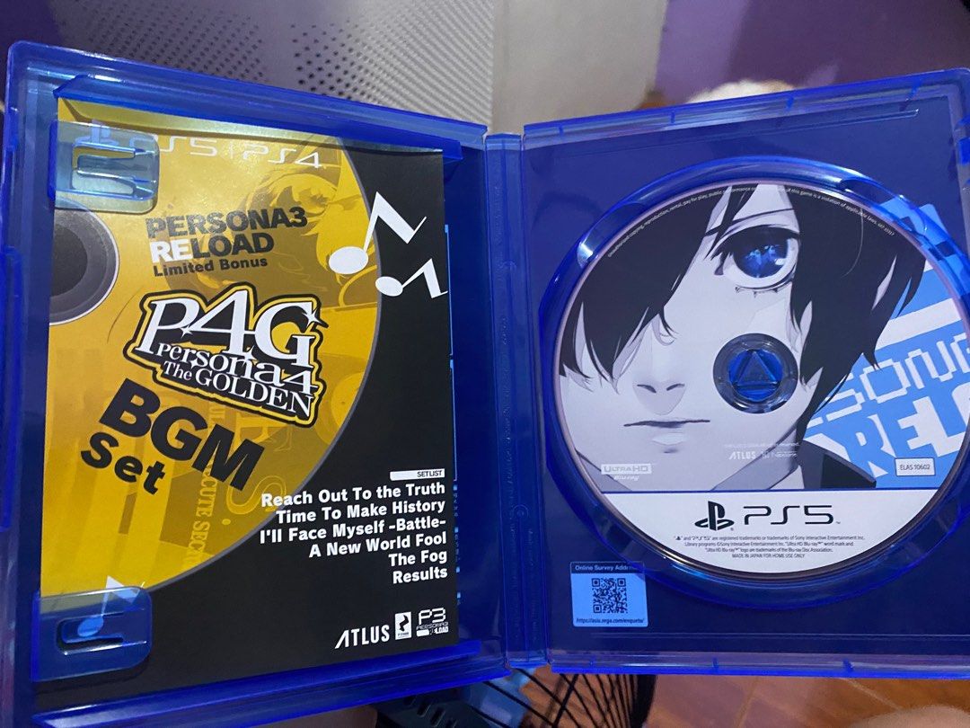 Ps5 Persona 3 - Reload (Category: PlayStation) located in Navotas City. Submitted by micakyou04 (Listing ID 1322206683, Image 3). Description: FOR SALE ❗️❗️ 💙 PS5 - 2,099 php only!💙 -100% GUARANTEED ORIGINAL FROM DATA BLITZ 💯💯 -No issue -Super Smooth USED ONCE ONLY ❗️❗️ Php 2,099 ONLY ❗️❗️ .