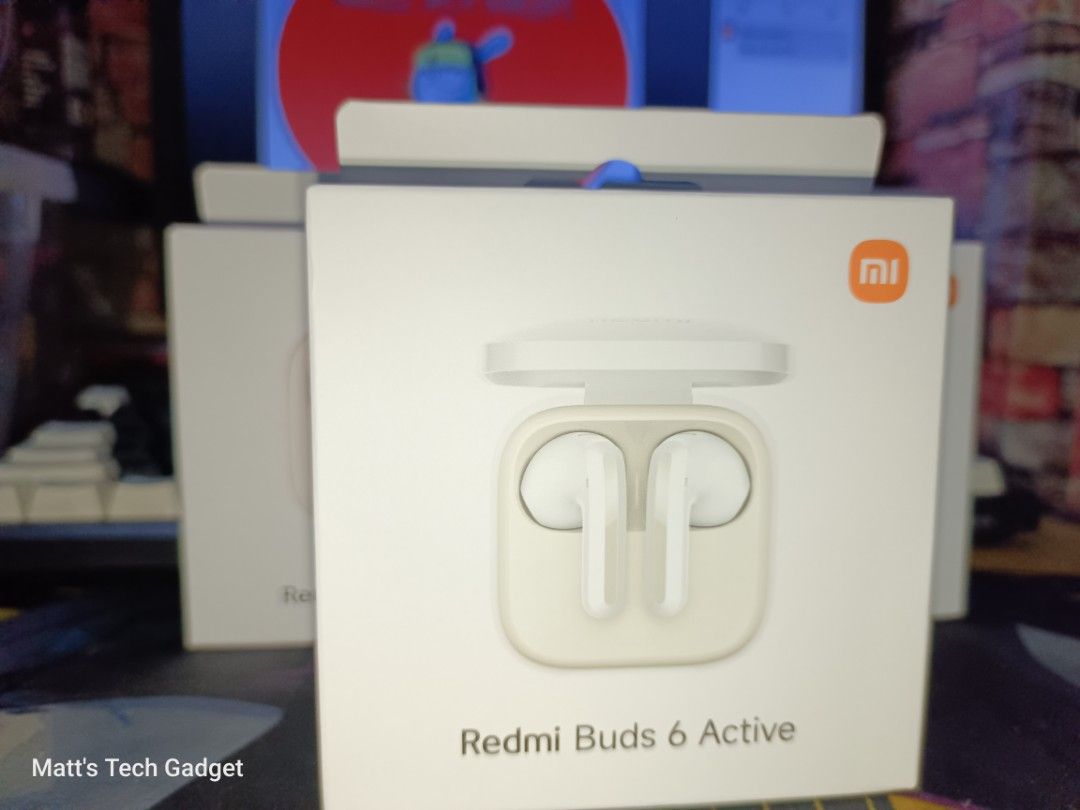 Redmi Buds 6 Active Latest Bradnew Sealed Original (Category: Headphones & Headsets) located in Pasig City. Submitted by matts.tech.gadget (Listing ID 1322380335, Image 2). Description: Selling Brandnew Sealed Redmi Buds 6 Active - P699 Only Fixed White, black and transparent Powder (Pink) Available Can be connect using Xiaomi Earbuds App 7 Days replacement for factory defect Santolan Pasig Specs: * Bluetooth 5.4 * Built in EQ via Xiaomi earbuds 