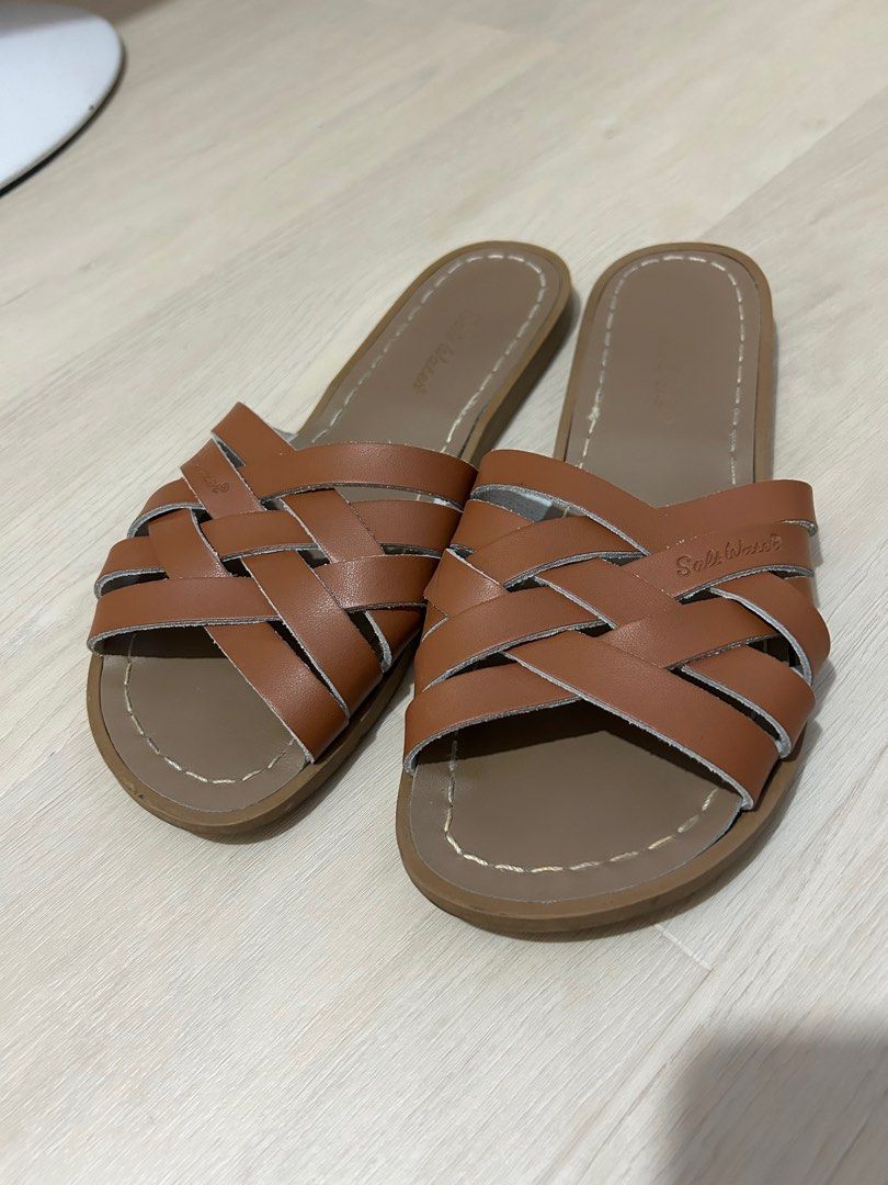 Saltwater Sandals Tan Size 8