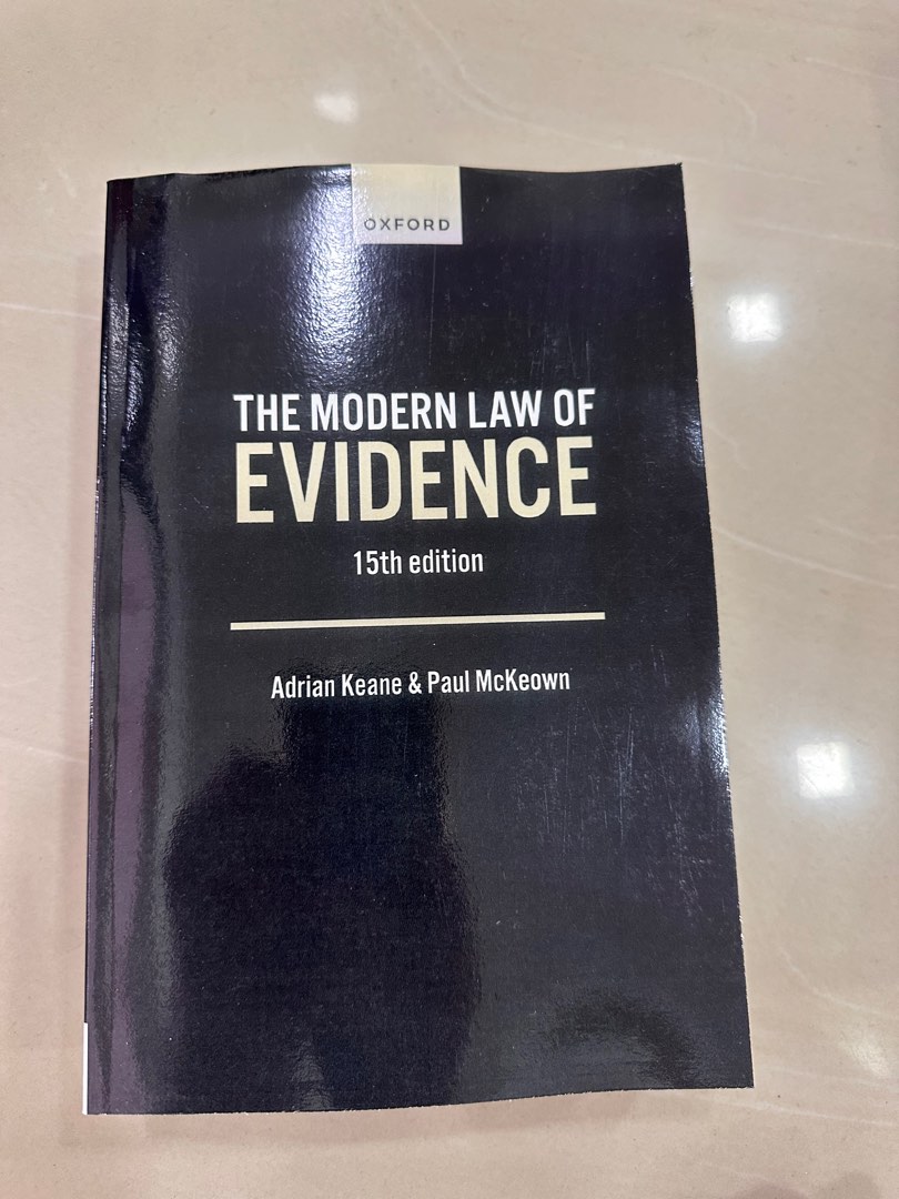 The modern law of evidence 15th edition by Adrian Keana, Hobbies & Toys ...
