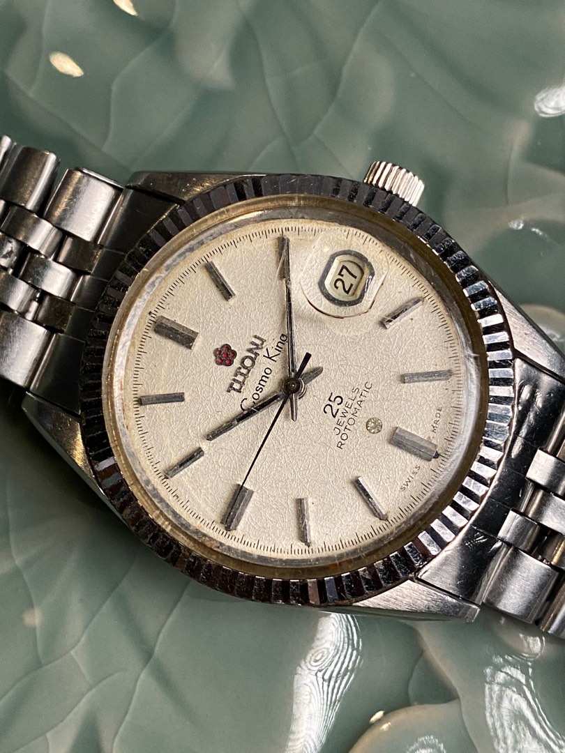 Titoni Cosmo King ori jubilee bracelet vintage watch jam Luxury Watches on Carousell