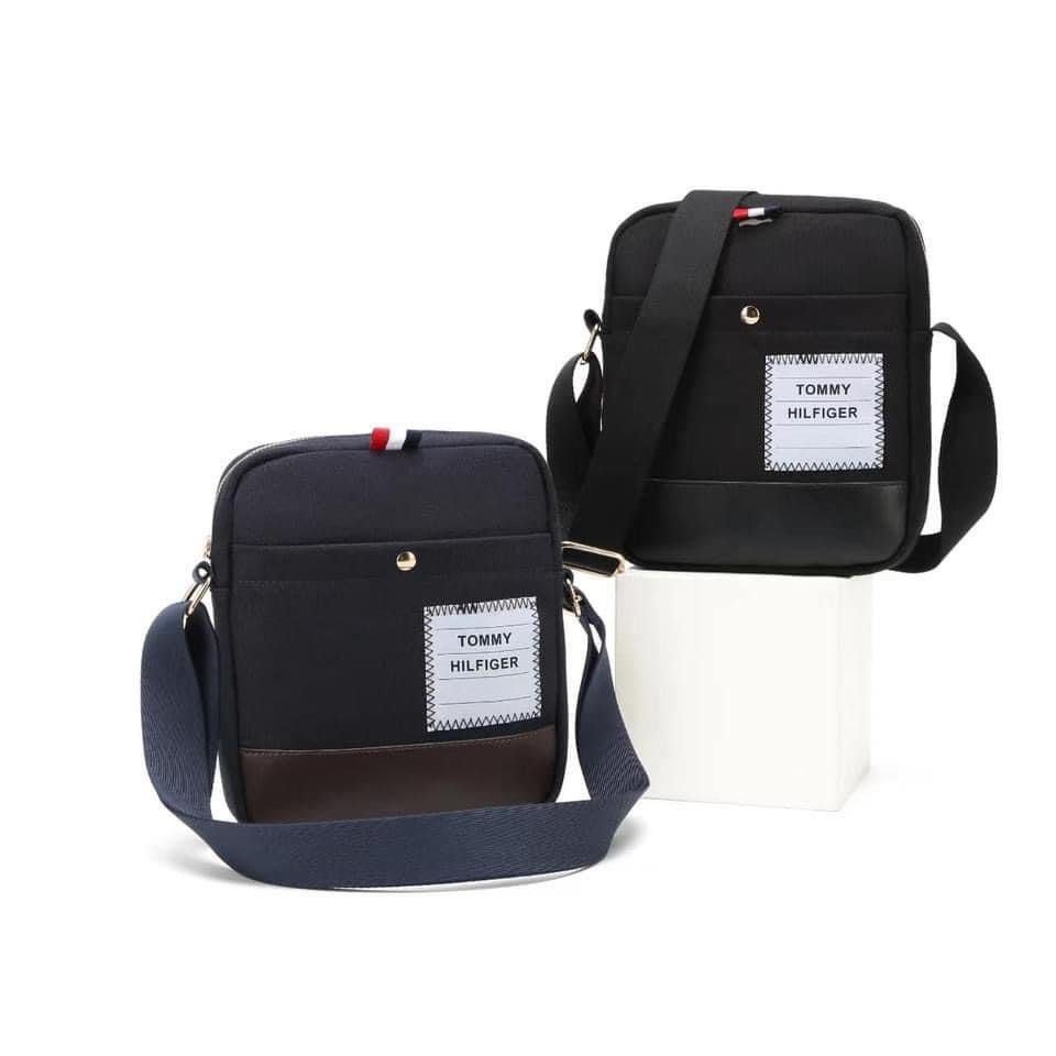 Tommy Hilfiger Sling Bag for Men (Category: Sling Bags) located in Pasig City. Submitted by ff.ph (Listing ID 1322379452, Image 1). Description: Brand new Size 9 inches Adjustable strap 2 colors available Black and Blue With dustbag , serial number Add paper bag additional 90 peso .
