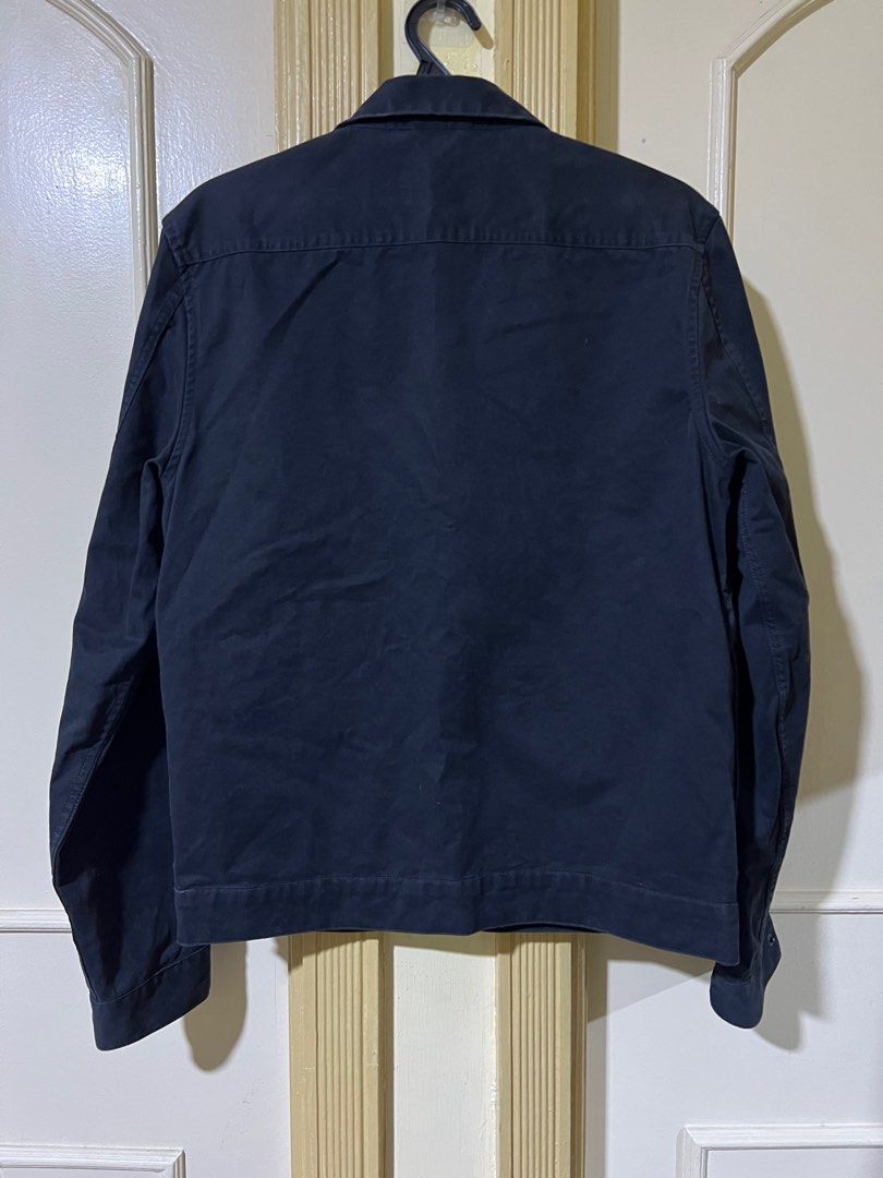 Topman jacket (Category: Coats, Jackets and Outerwear) located in Makati City. Submitted by basicprojects (Listing ID 1322298027, Image 3). Description: Worn only a couple of times and kept. Still in good condition and needs a new stylish owner. Black but looks more navy Shoulder 17in Width 20in Length 24.5in Sleeve length 23in.