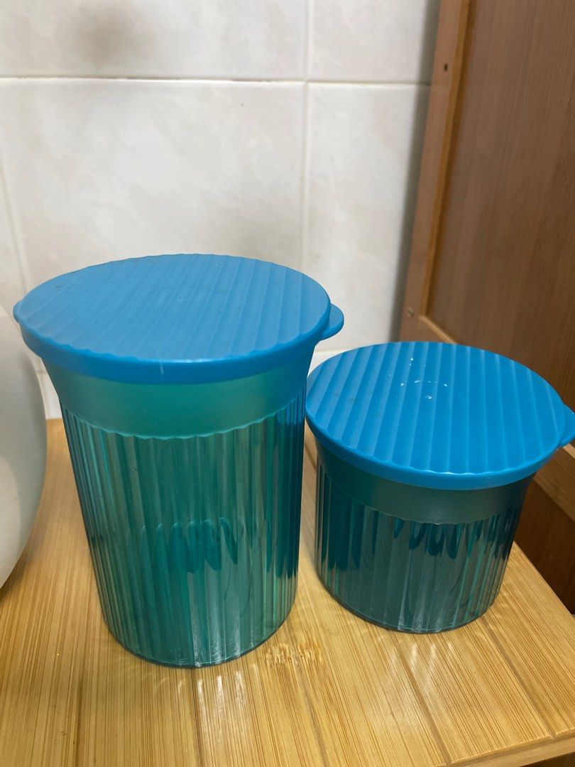 Round Tupperware Metal Tupperware Elegant Round Set, Furniture & Home Living, Kitchenware ...