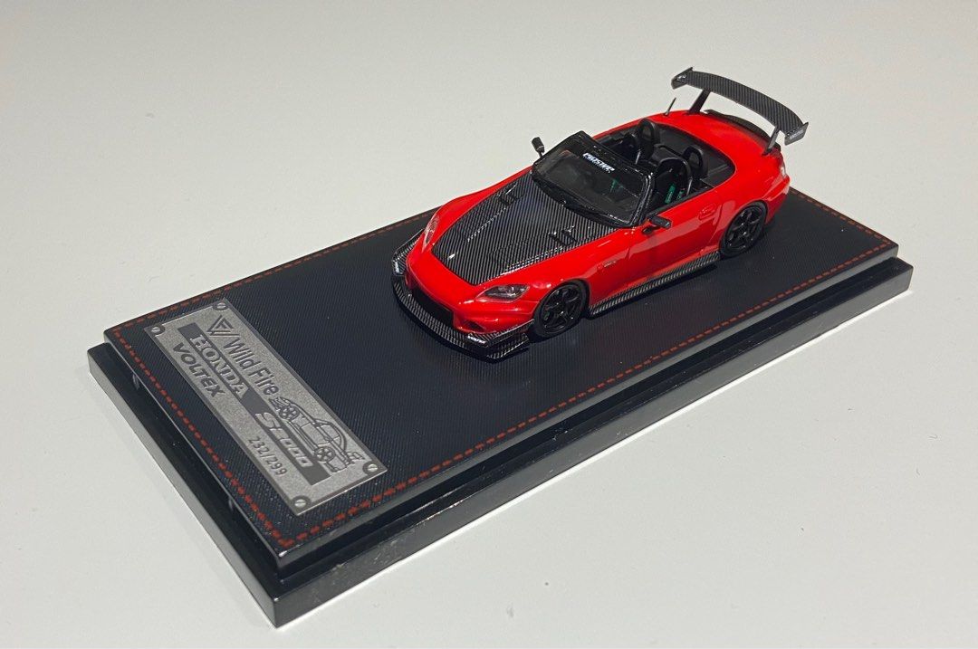 WildFire製 1/64 ホンダ S2000 VOLTEX レジン製 WildFire 1/64 - Honda S2000 Voltex Red, 玩具收藏品, 手辦及模型