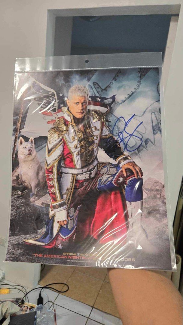 WWE signed posters Cody Rhodes Jey Uso (Category: Western Merchandise) located in Quezon City. Submitted by thegame01 (Listing ID 1322295947, Image 2). Description: Selling my autographed posters (9 x 12 inches) of Cody Rhodes (P3,000) and Jey Uso (P2,000). These were from the official WWE merch store during the WWE SuperShow in Tokyo last July 27, 2024 and consistently sold out during the three-day Japan tour. Shipping is preferred. Contact 0917