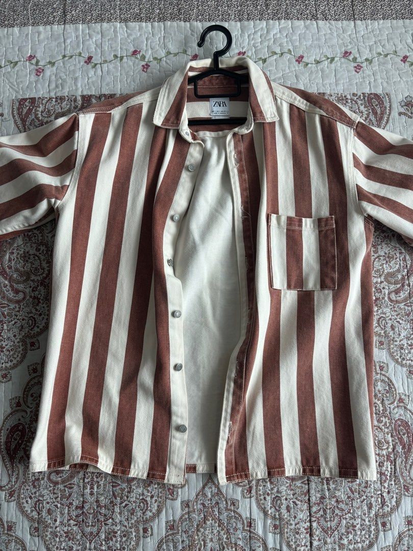 Zara striped jacket top