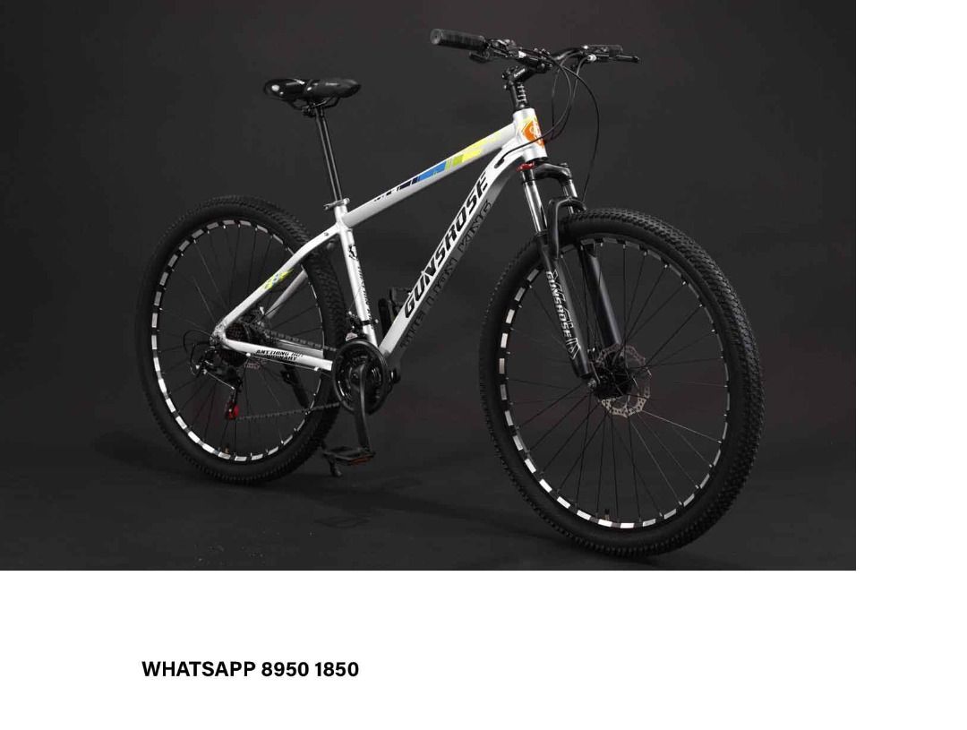 29 inch 21 Speeds Gunsrose Aluminium Frame Silver Lockable Suspension Mountain Bike MTB inch food kid