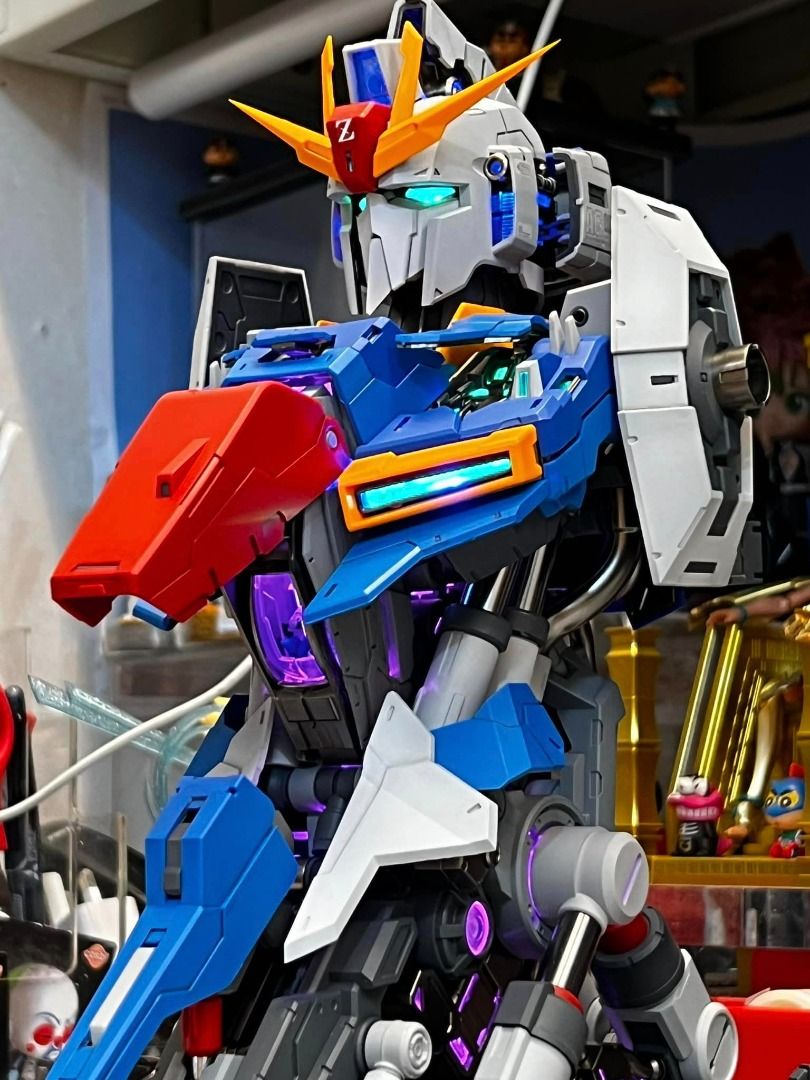 快閃減3天 有燈1/35 Zeta Gundam Z高達半身胸像模型, 連燈, 金屬件, 光蝕刻部件, 全新未砌,超霸神物