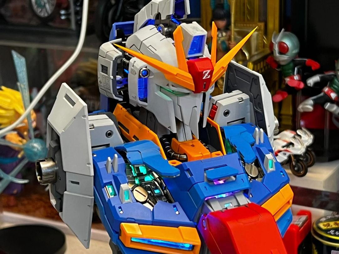 快閃減3天 有燈1/35 Zeta Gundam Z高達半身胸像模型, 連燈, 金屬件, 光蝕刻部件, 全新未砌,超霸神物