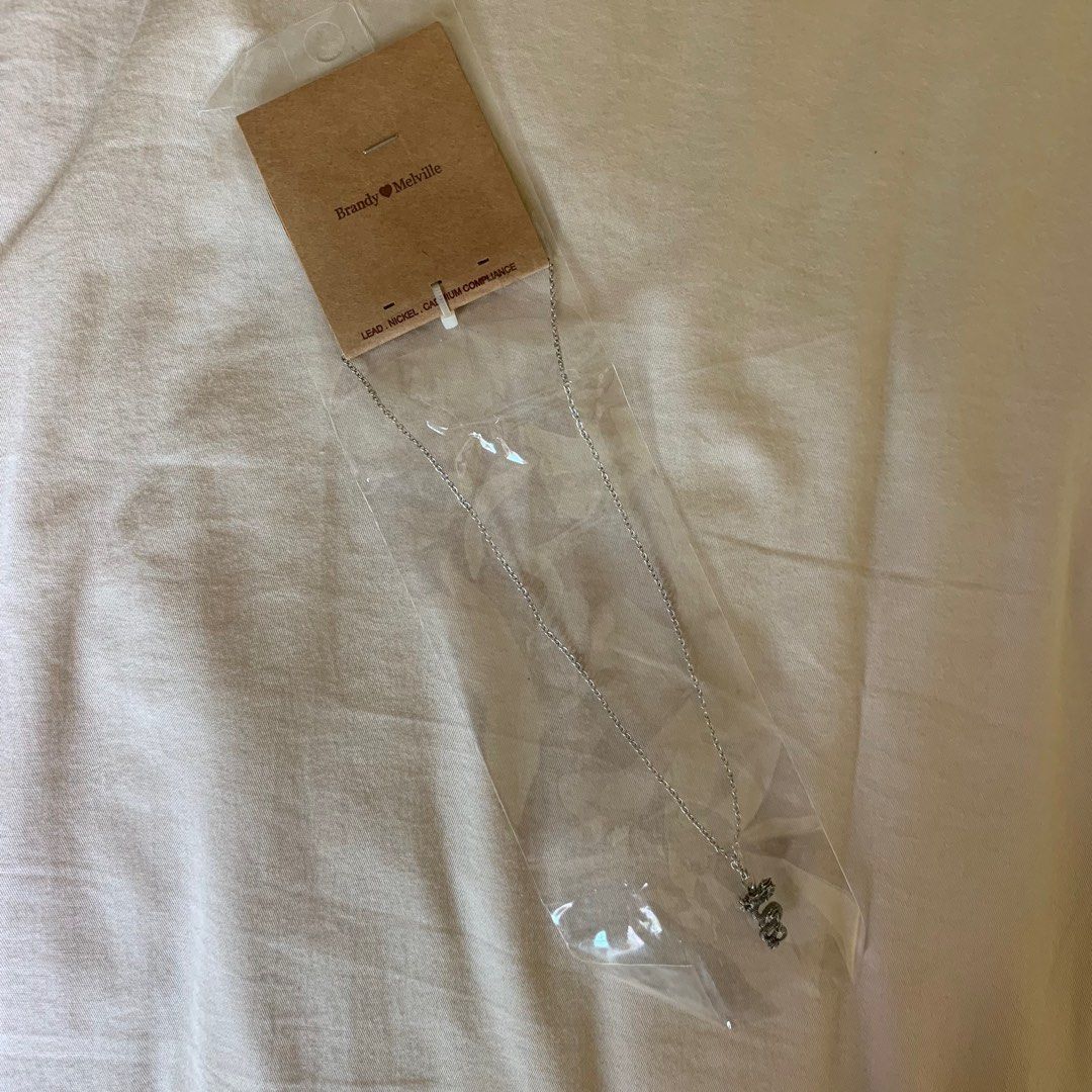 Brandy Melville silver dragon pendant necklace