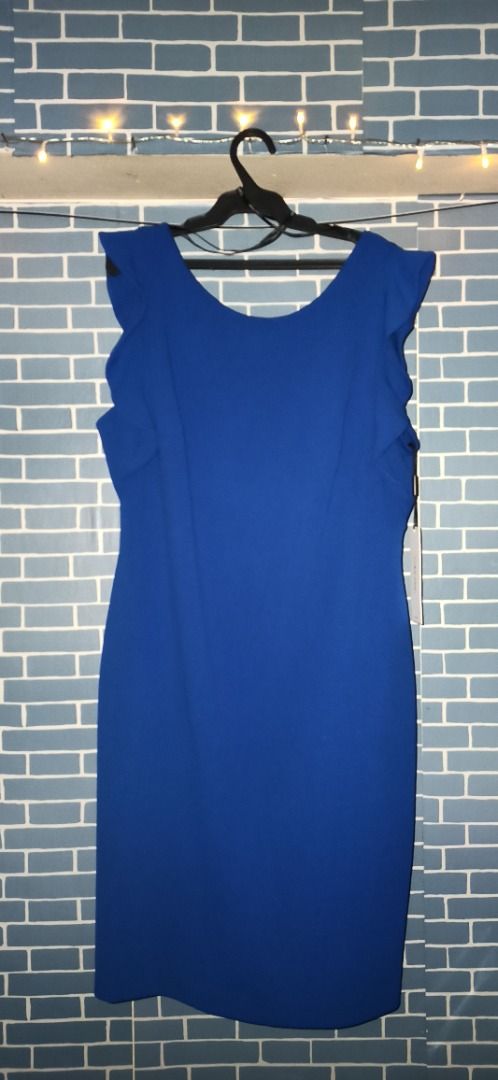 Calvin klein royal blue sheath dress clearance
