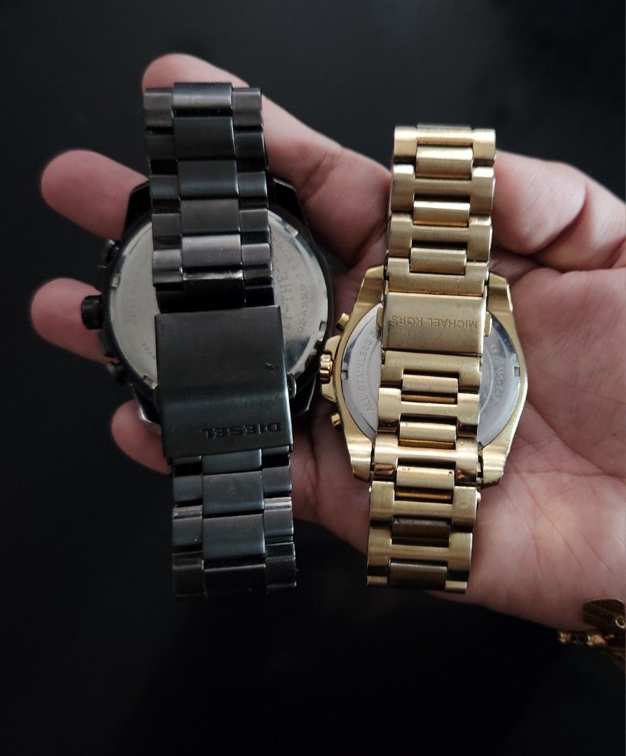 Diesel and MK Big Face Watch Women s Fashion Watches Accessories Watches on Carousell
