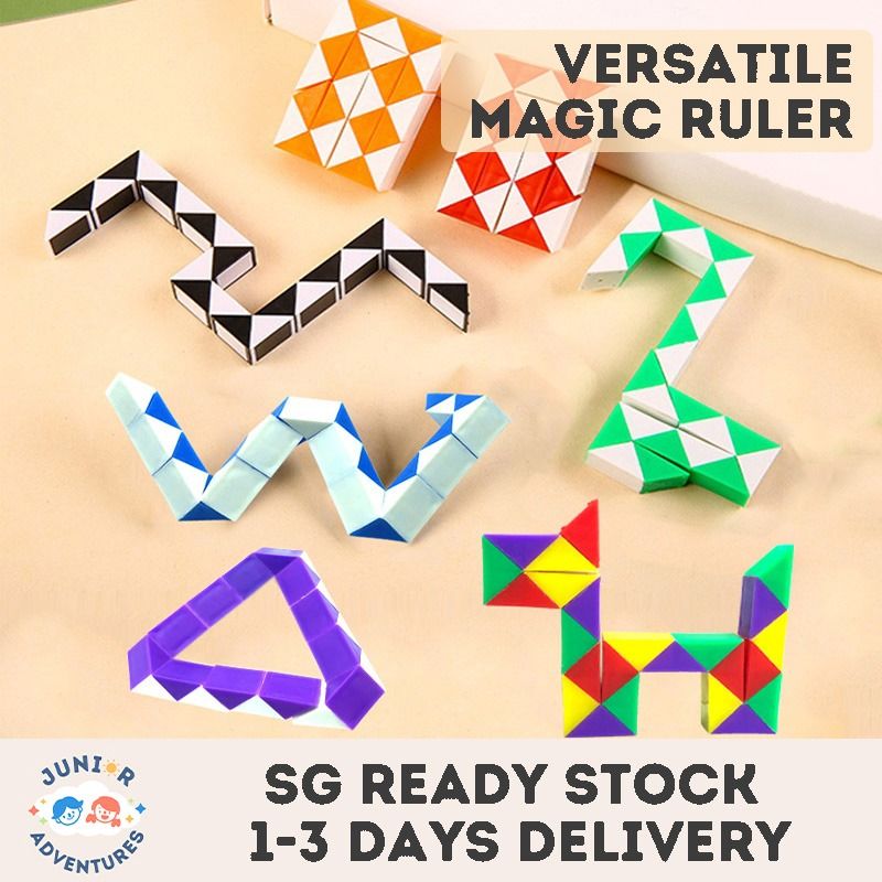 Educational Toy Foldable Transformable Magic Ruler 24 Segments Mini ...
