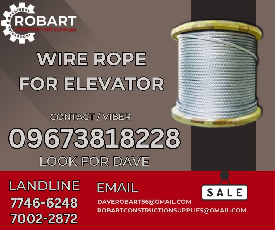 ELEVATOR WIRE ROPE, Commercial & Industrial, Industrial Equipment on ...